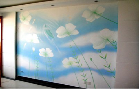 福清画墙绘怎么画好白云的蓬松感？