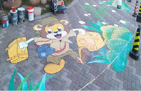 福清夏季画地面彩绘会遇到的问题